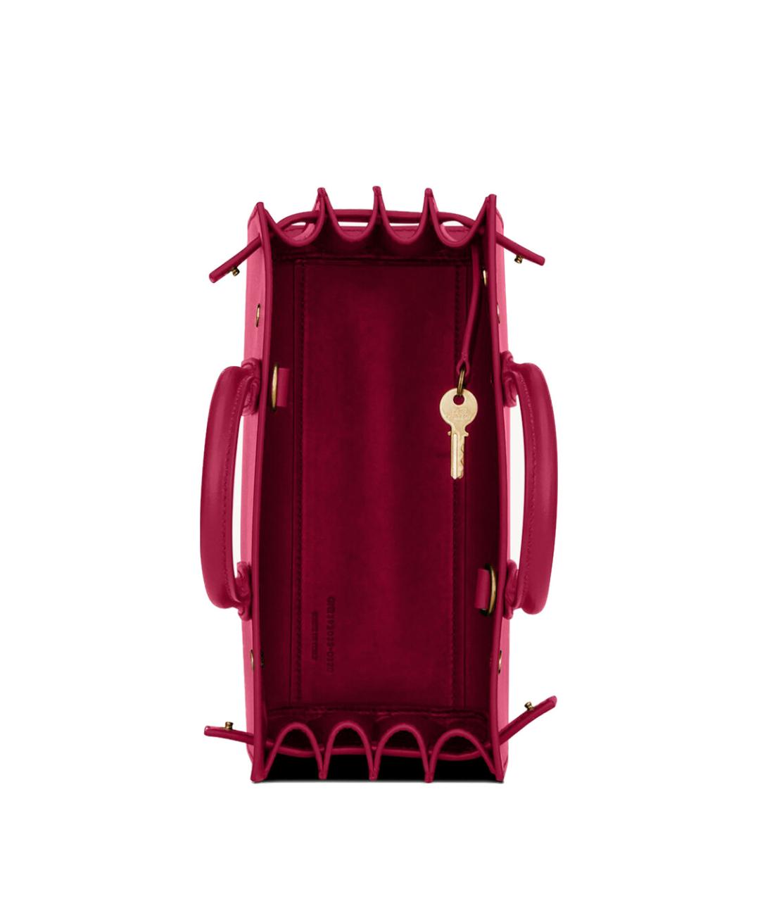 SAINT LAURENT Бордовая кожаная сумка тоут, фото 4