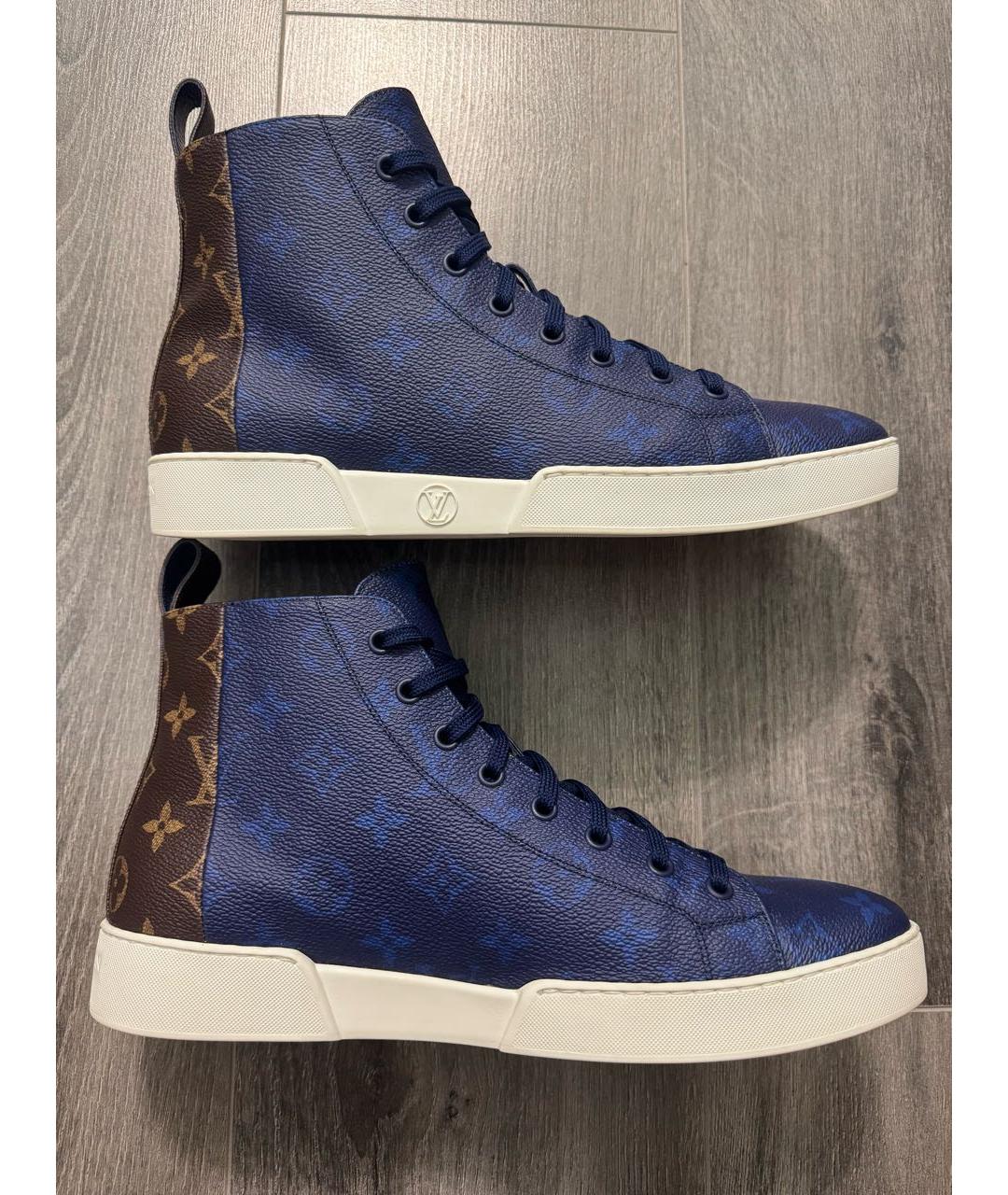 LOUIS VUITTON Синие высокие кроссовки / кеды, фото 9