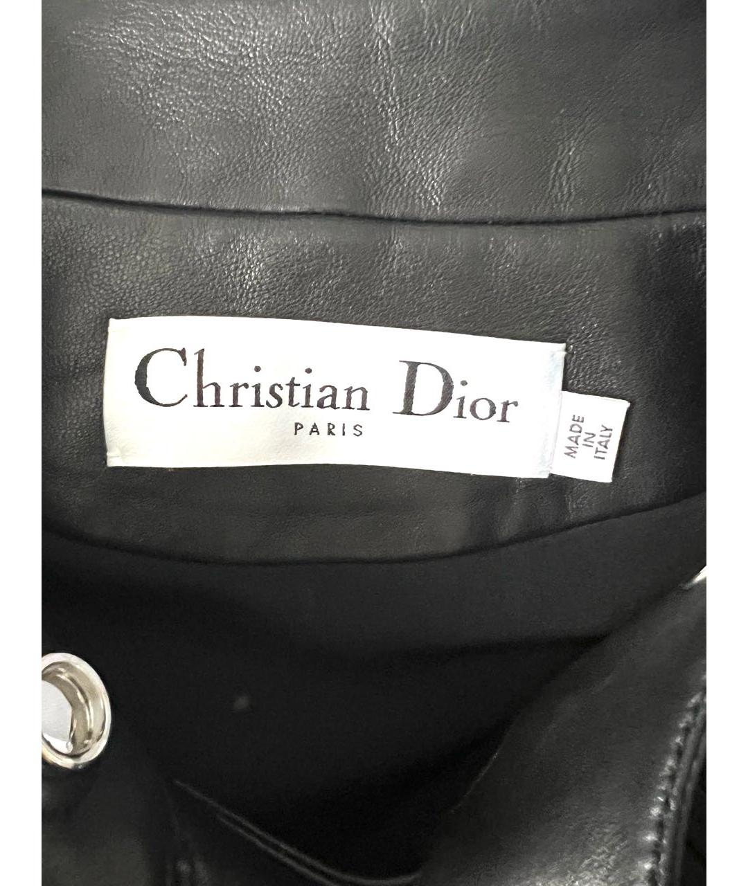 CHRISTIAN DIOR Черная кожаная куртка, фото 5