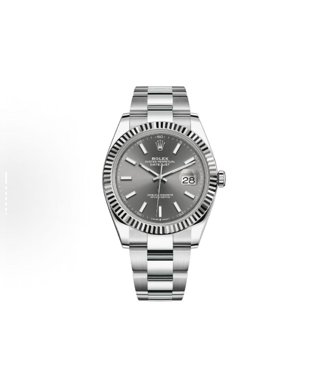 ROLEX Серые часы из белого золота, фото 3