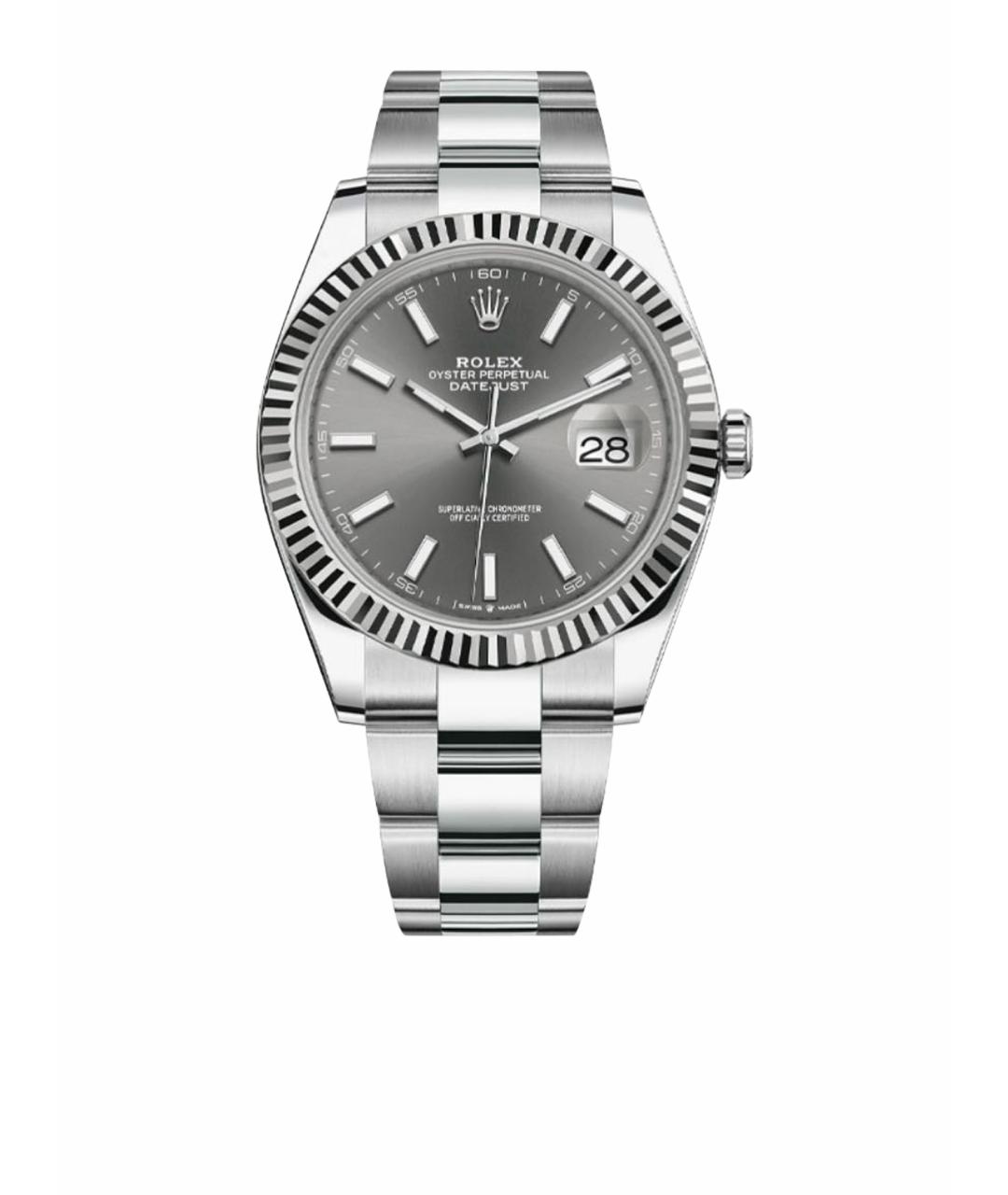 ROLEX Серые часы из белого золота, фото 1