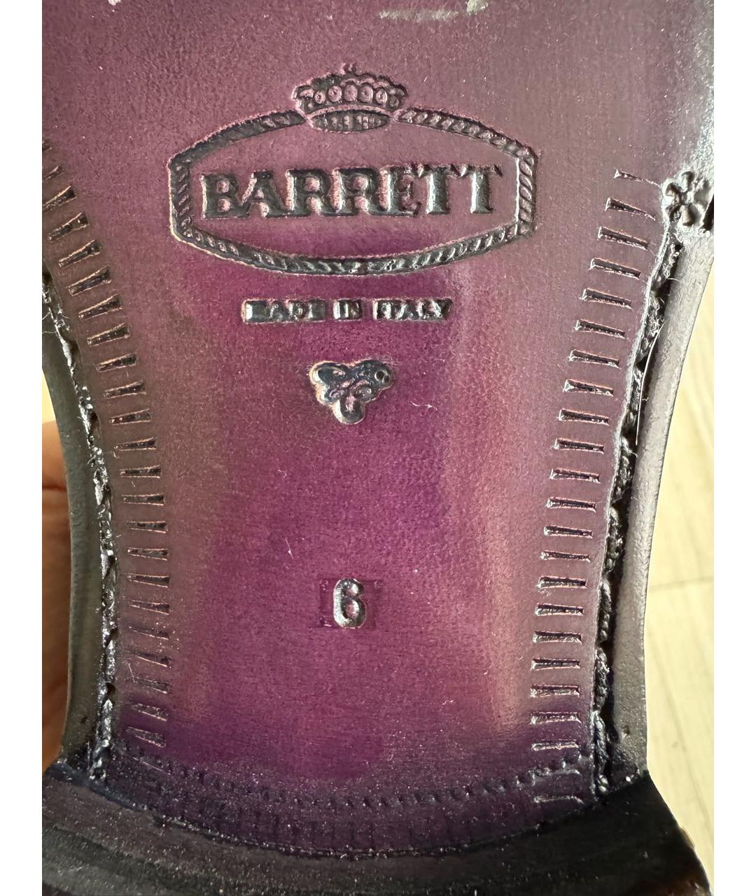 BARRETT Черные кожаные низкие ботинки, фото 7