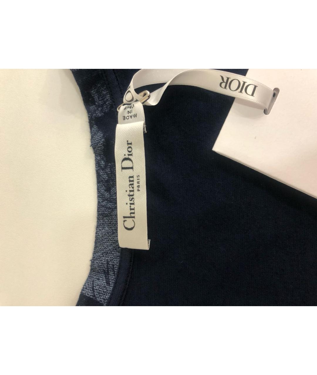 CHRISTIAN DIOR Синяя хлопковая футболка, фото 7