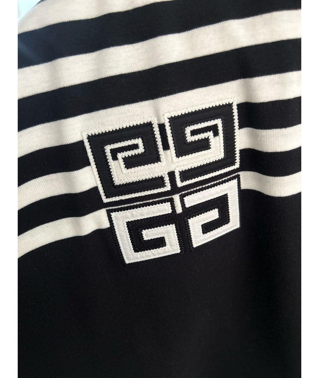 GIVENCHY Черная хлопко-эластановая футболка, фото 4