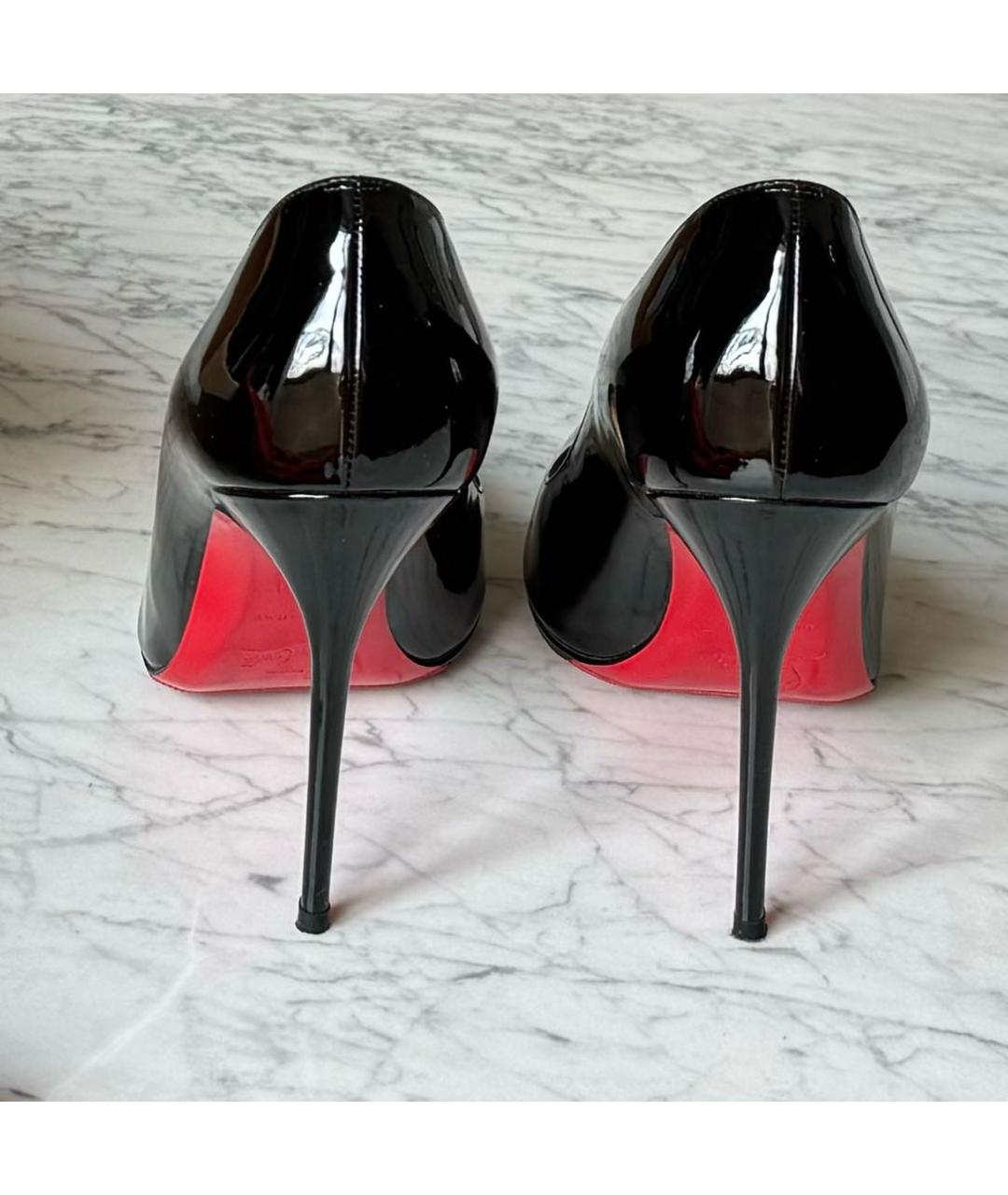 CHRISTIAN LOUBOUTIN Черные туфли из лакированной кожи, фото 3