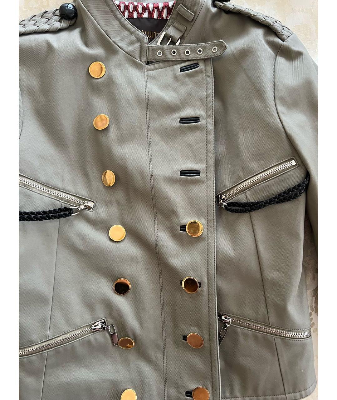 LOUIS VUITTON Хаки деним куртка, фото 4