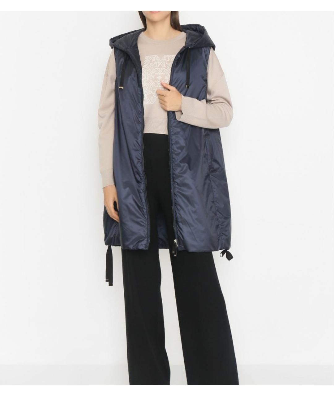 MAX MARA Черный полиэстеровый жилет, фото 6