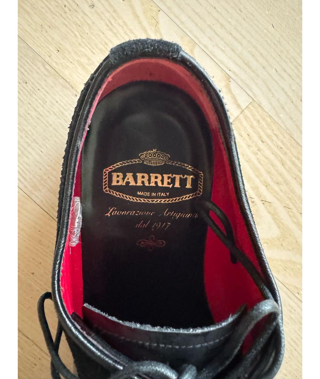 BARRETT Черные кожаные низкие ботинки, фото 6