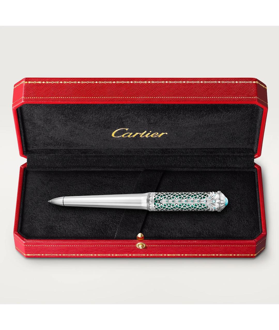 CARTIER Серебряная металлическая шариковая ручка, фото 2