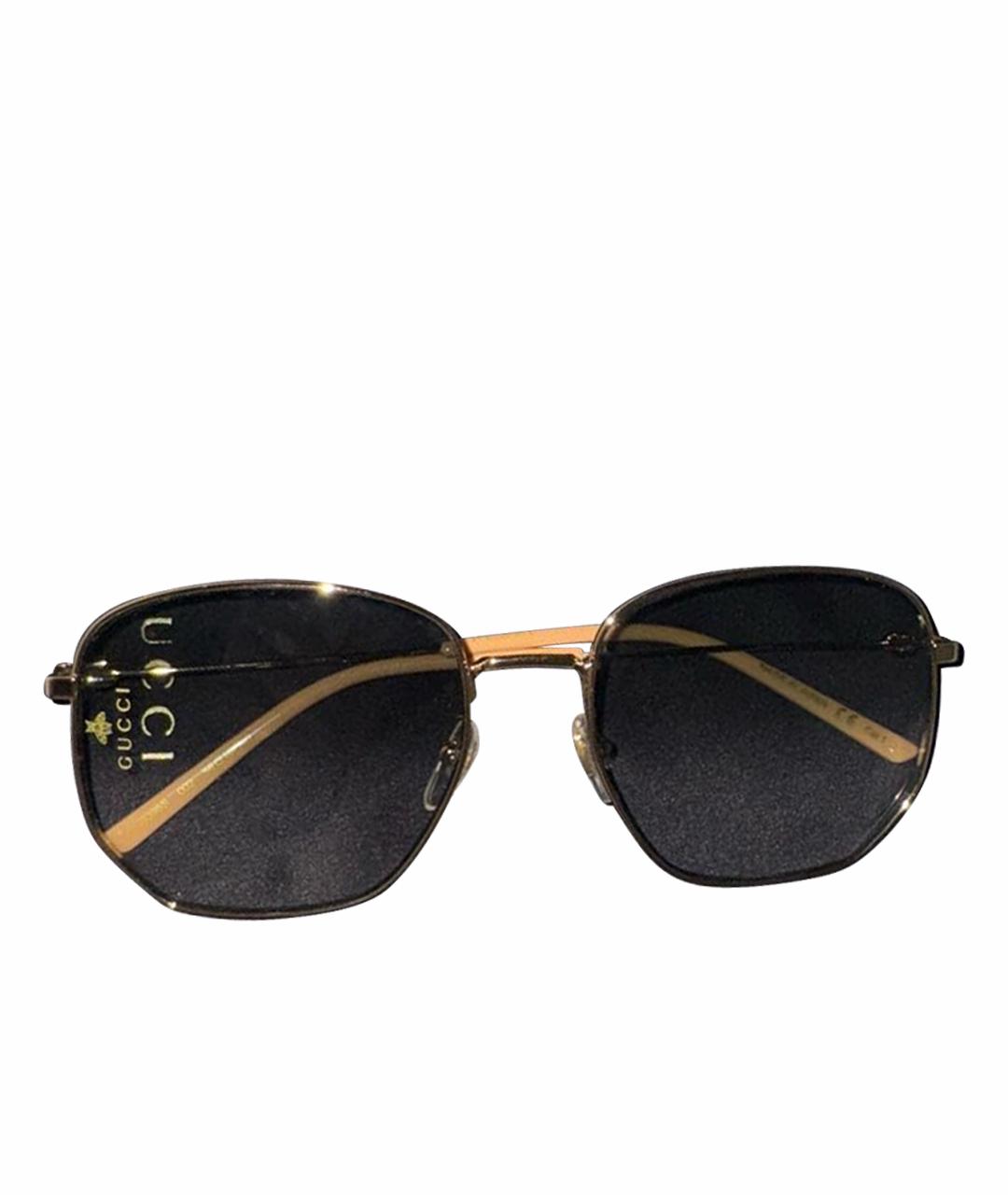 GUCCI Голубые металлические солнцезащитные очки, фото 1
