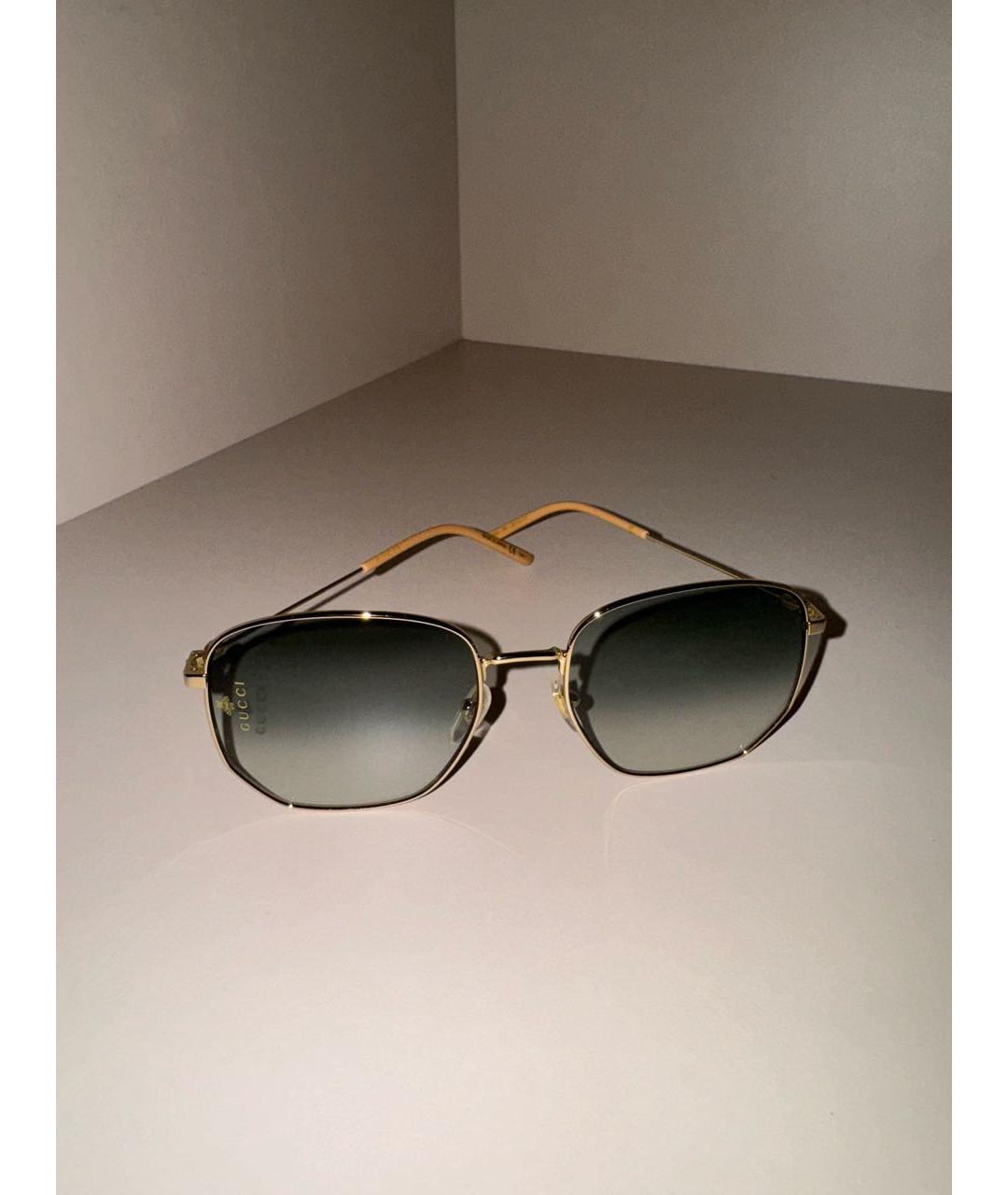 GUCCI Голубые металлические солнцезащитные очки, фото 2