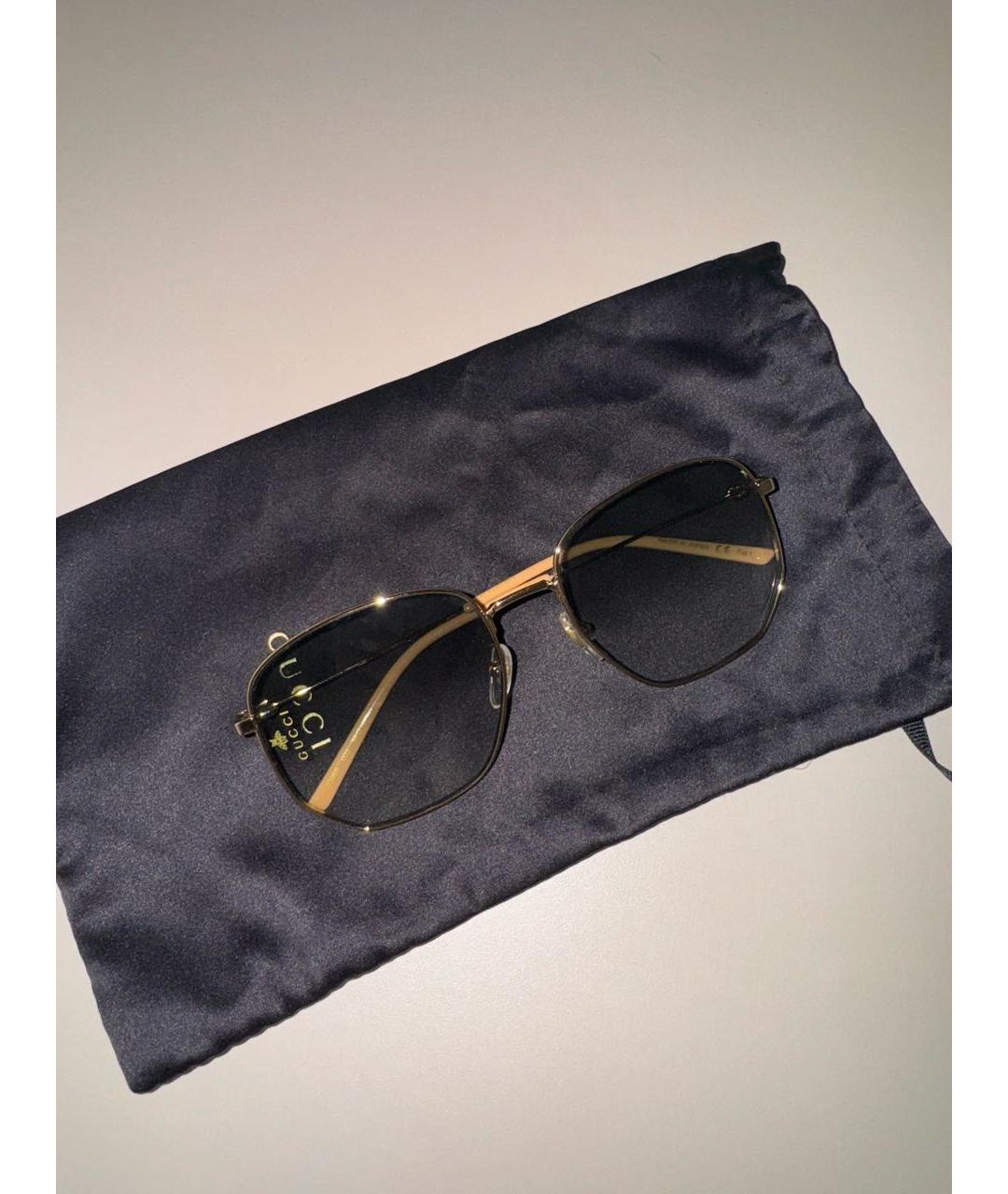 GUCCI Голубые металлические солнцезащитные очки, фото 3