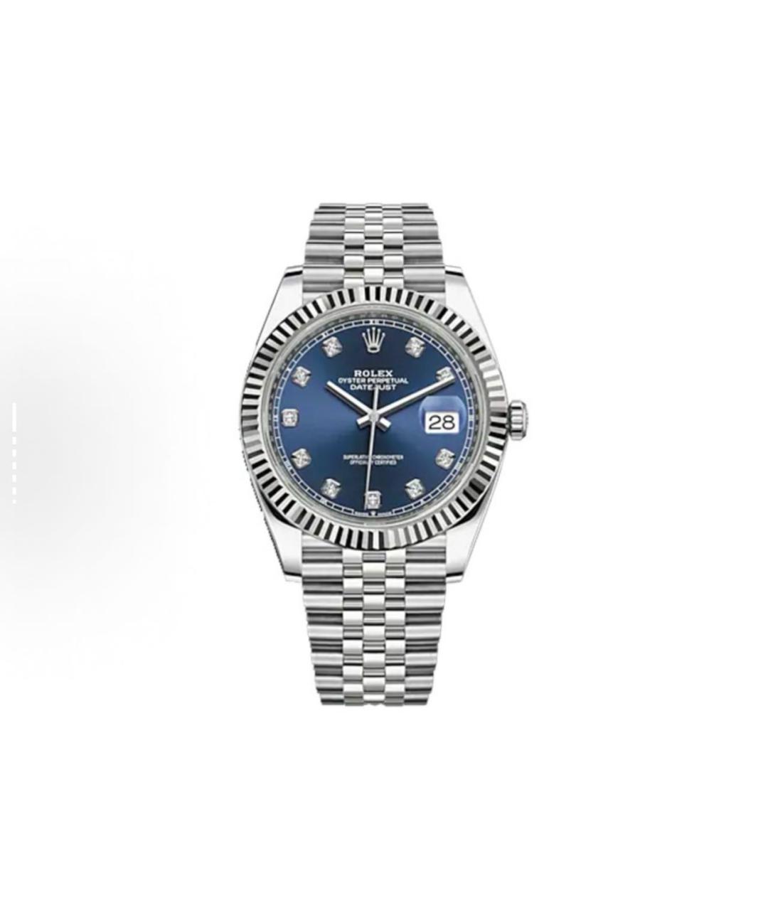 ROLEX Синие часы из белого золота, фото 2