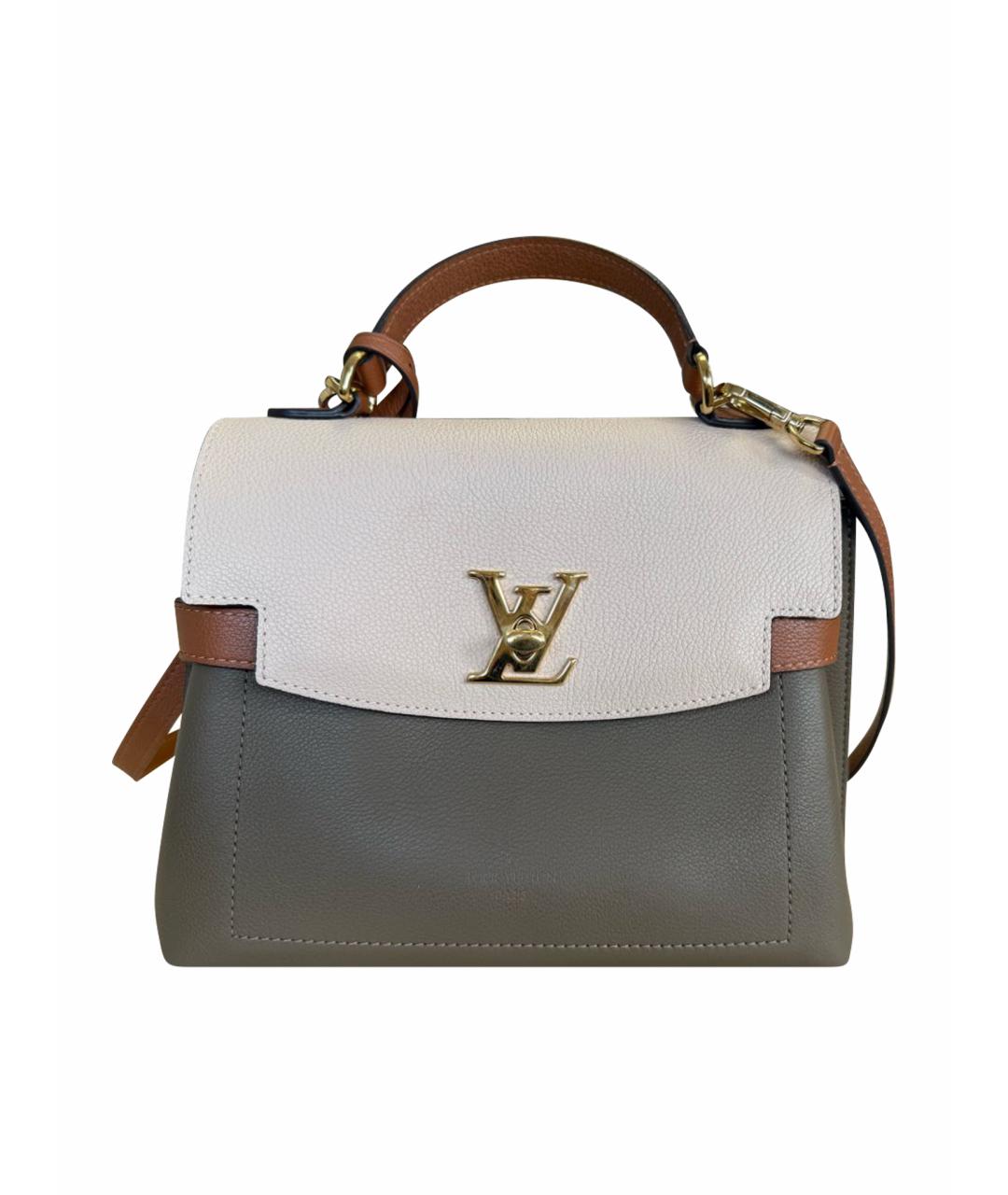 LOUIS VUITTON Серая кожаная сумка с короткими ручками, фото 1
