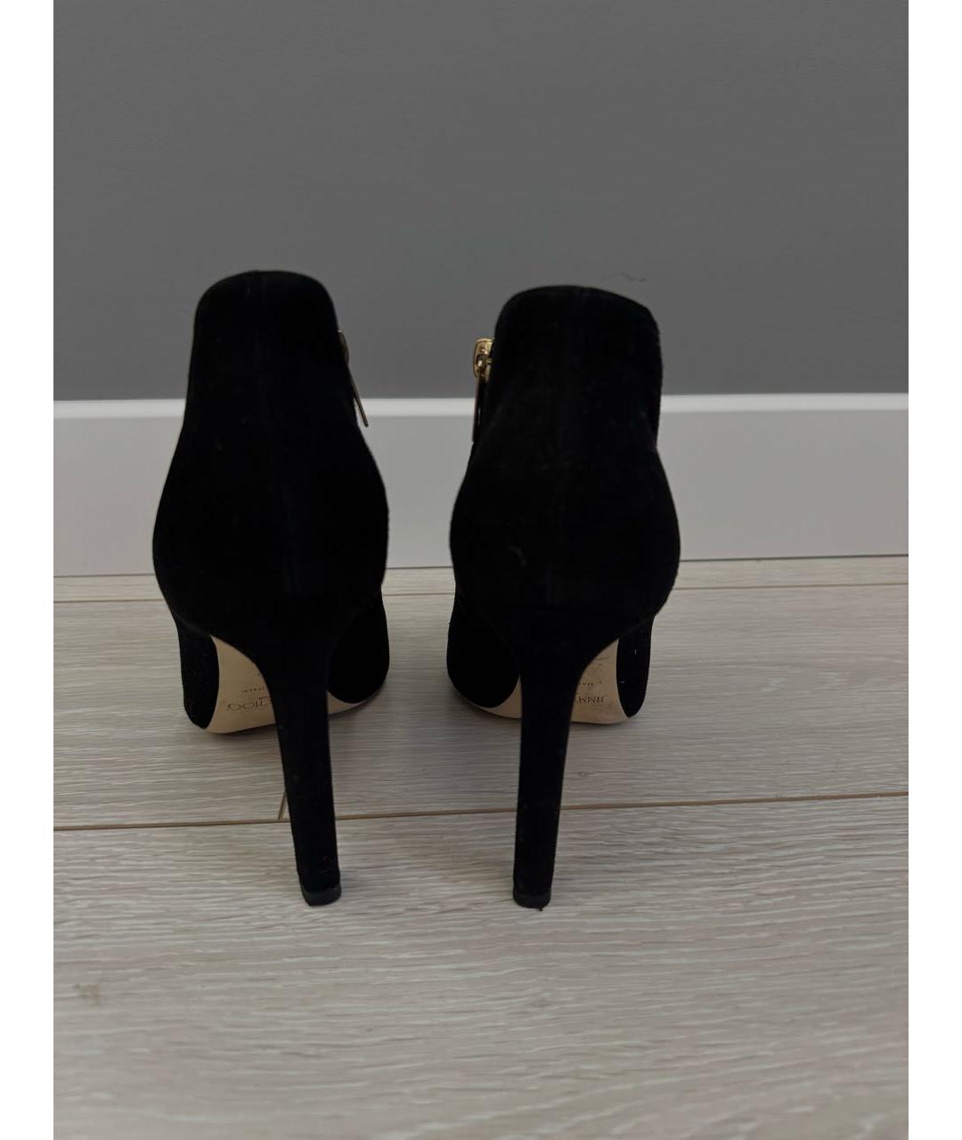 JIMMY CHOO Черные замшевые ботильоны, фото 4