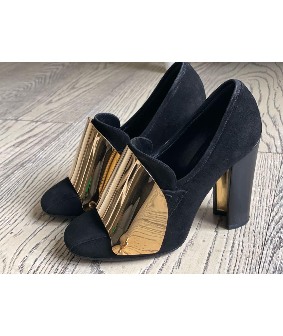 SAINT LAURENT Черные кожаные туфли, фото 4