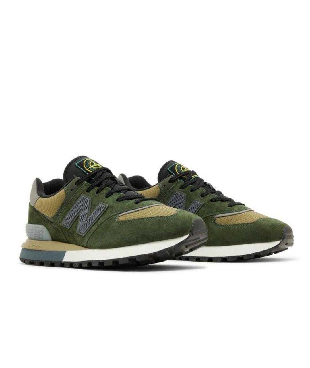 NEW BALANCE Зеленые замшевые кроссовки, фото 4