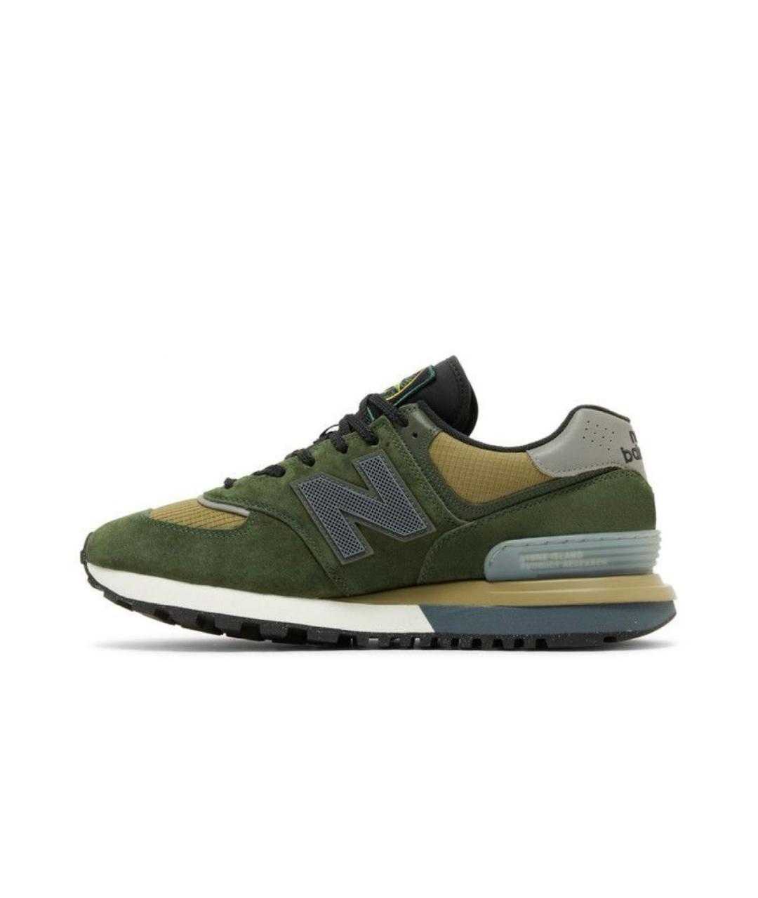 NEW BALANCE Зеленые замшевые кроссовки, фото 3