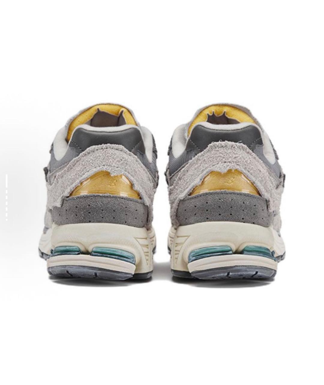 NEW BALANCE Серые кожаные низкие кроссовки / кеды, фото 4