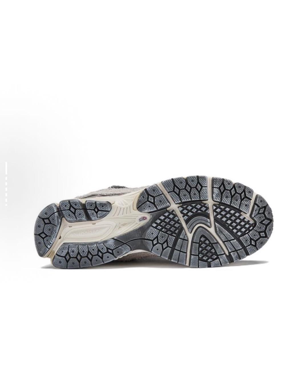 NEW BALANCE Серые кожаные низкие кроссовки / кеды, фото 5