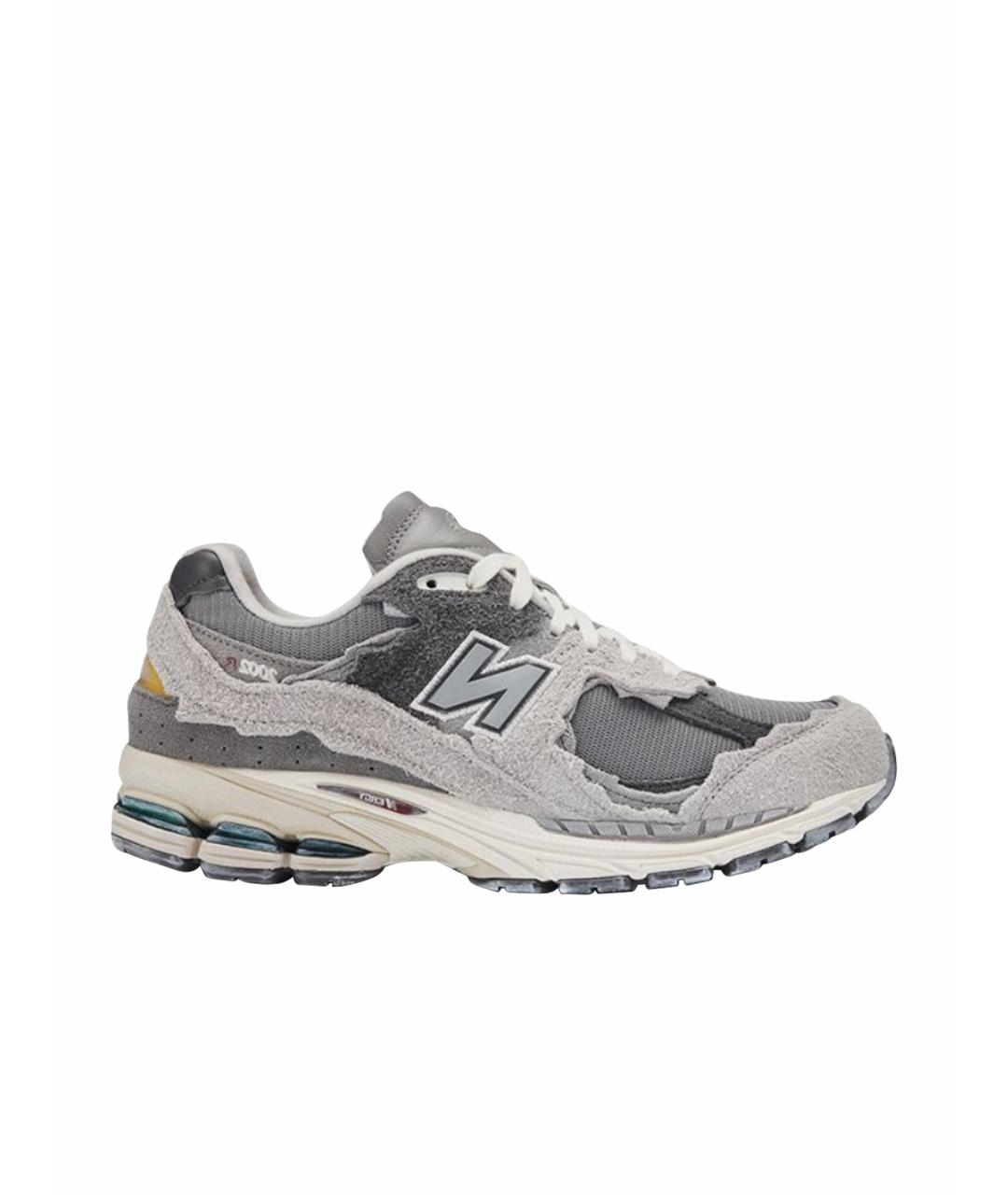 NEW BALANCE Серые кожаные низкие кроссовки / кеды, фото 1