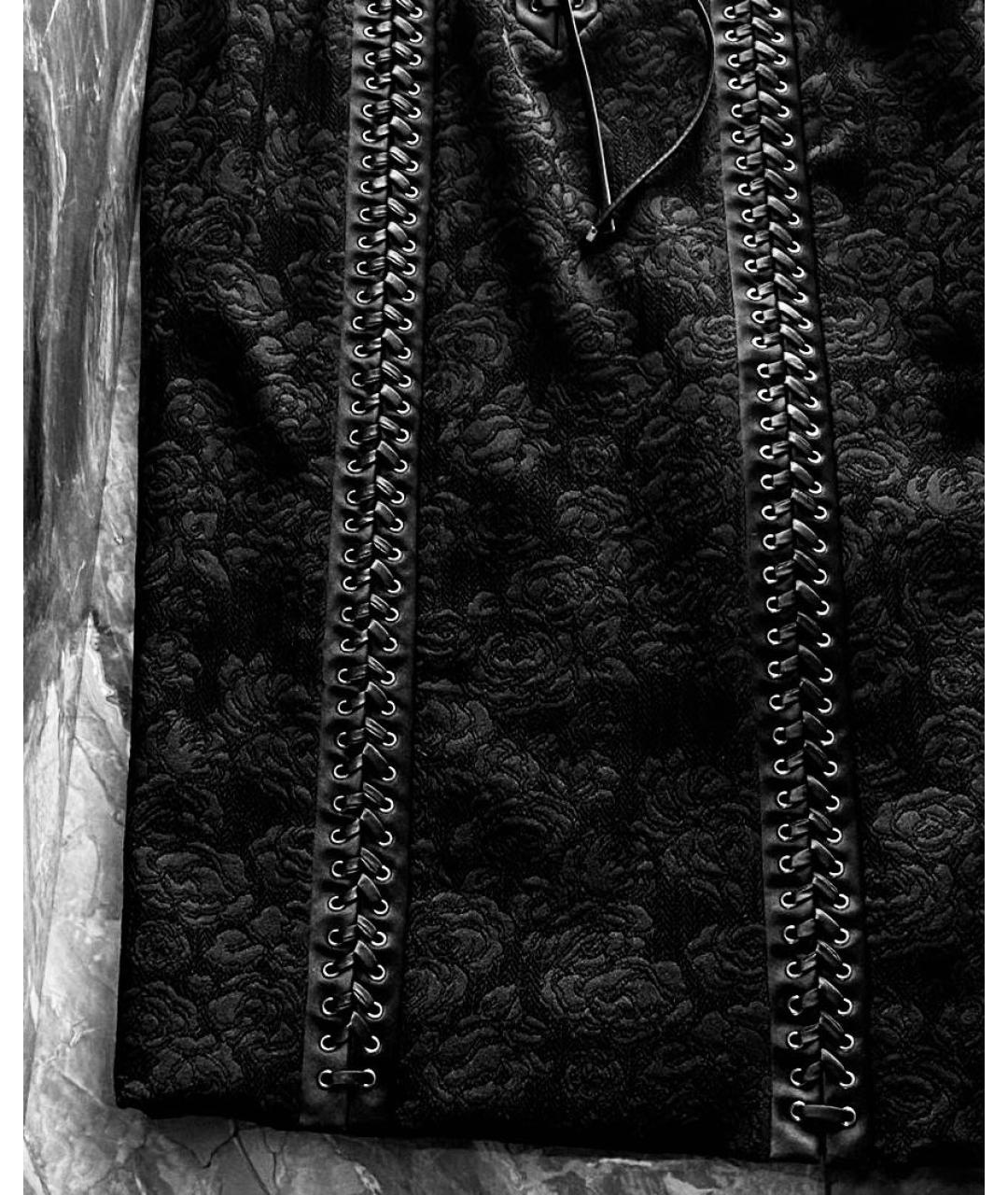 DOLCE&GABBANA Черная полиэстеровая юбка макси, фото 8