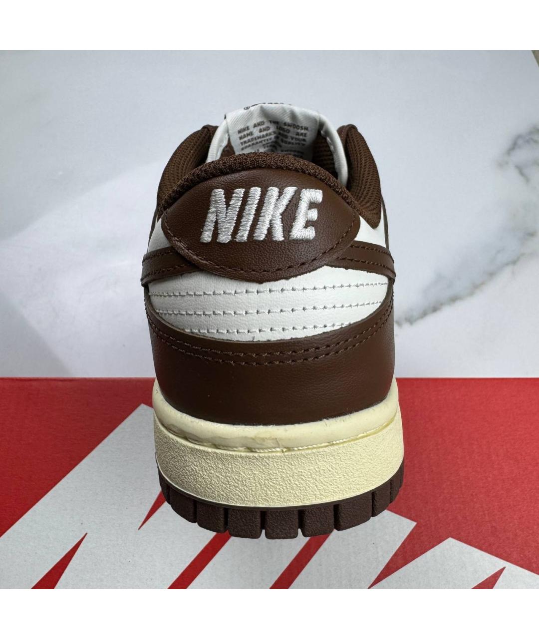 NIKE Коричневые кожаные кроссовки, фото 5