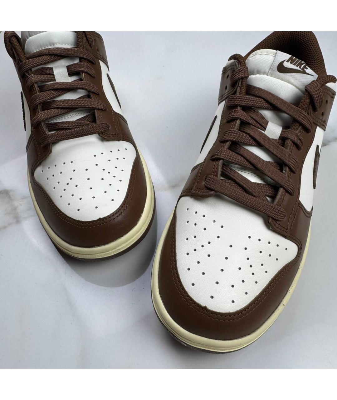 NIKE Коричневые кожаные кроссовки, фото 6