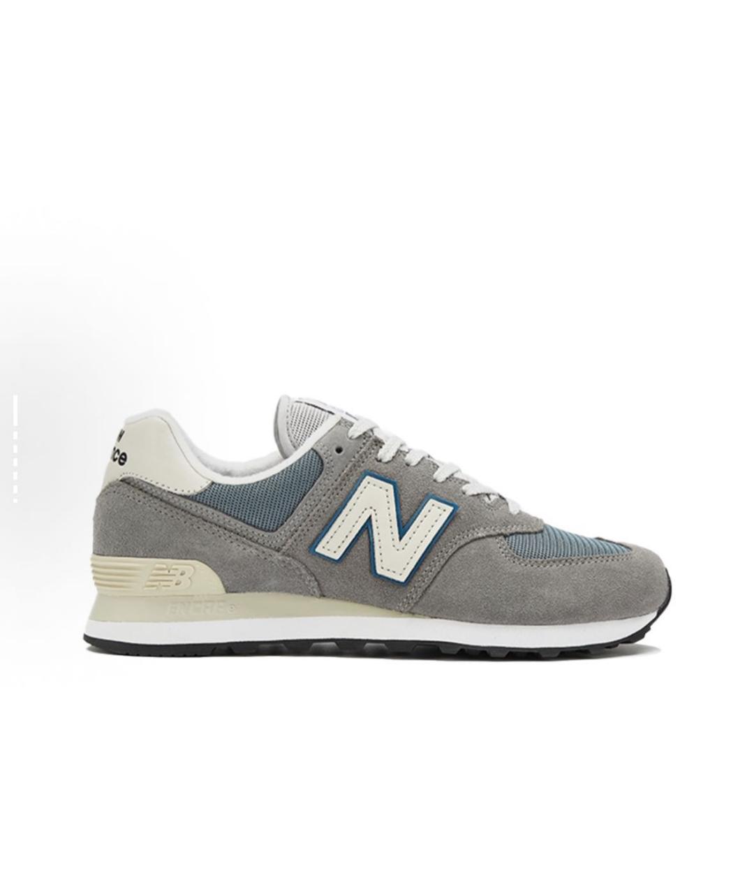 NEW BALANCE Серые замшевые низкие кроссовки / кеды, фото 6