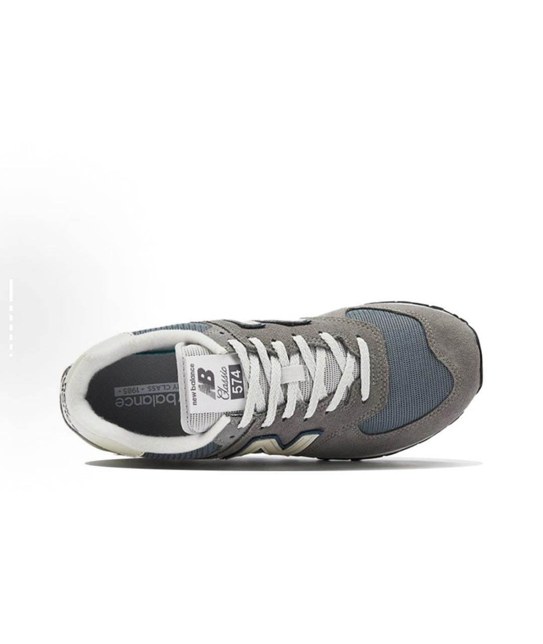 NEW BALANCE Серые замшевые низкие кроссовки / кеды, фото 4