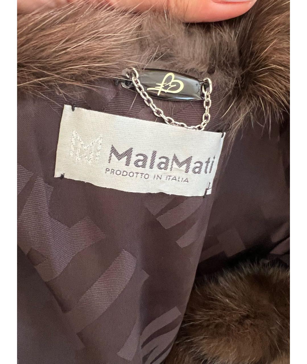 MALA MATI Коричневая меховая шуба, фото 7