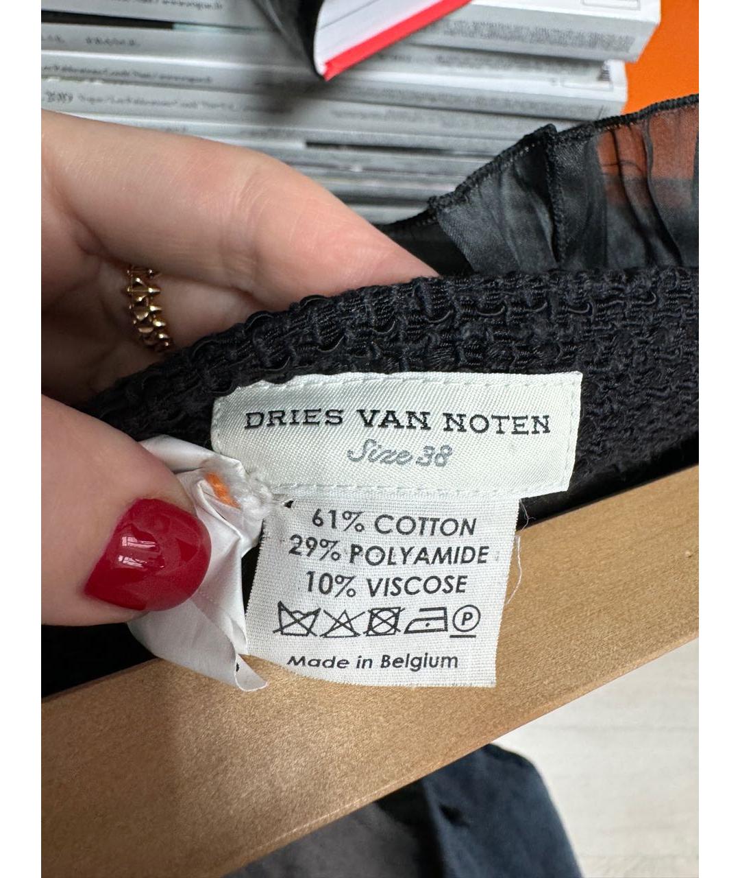 DRIES VAN NOTEN Черная юбка миди, фото 3