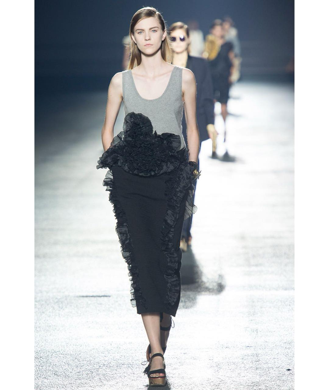 DRIES VAN NOTEN Черная юбка миди, фото 5