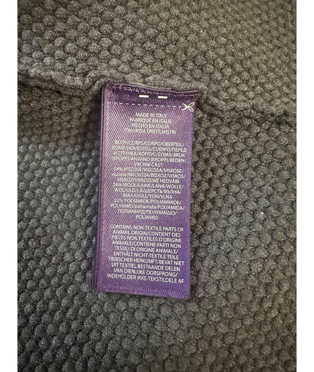 RALPH LAUREN PURPLE LABEL Антрацитовый вискозный кардиган, фото 4