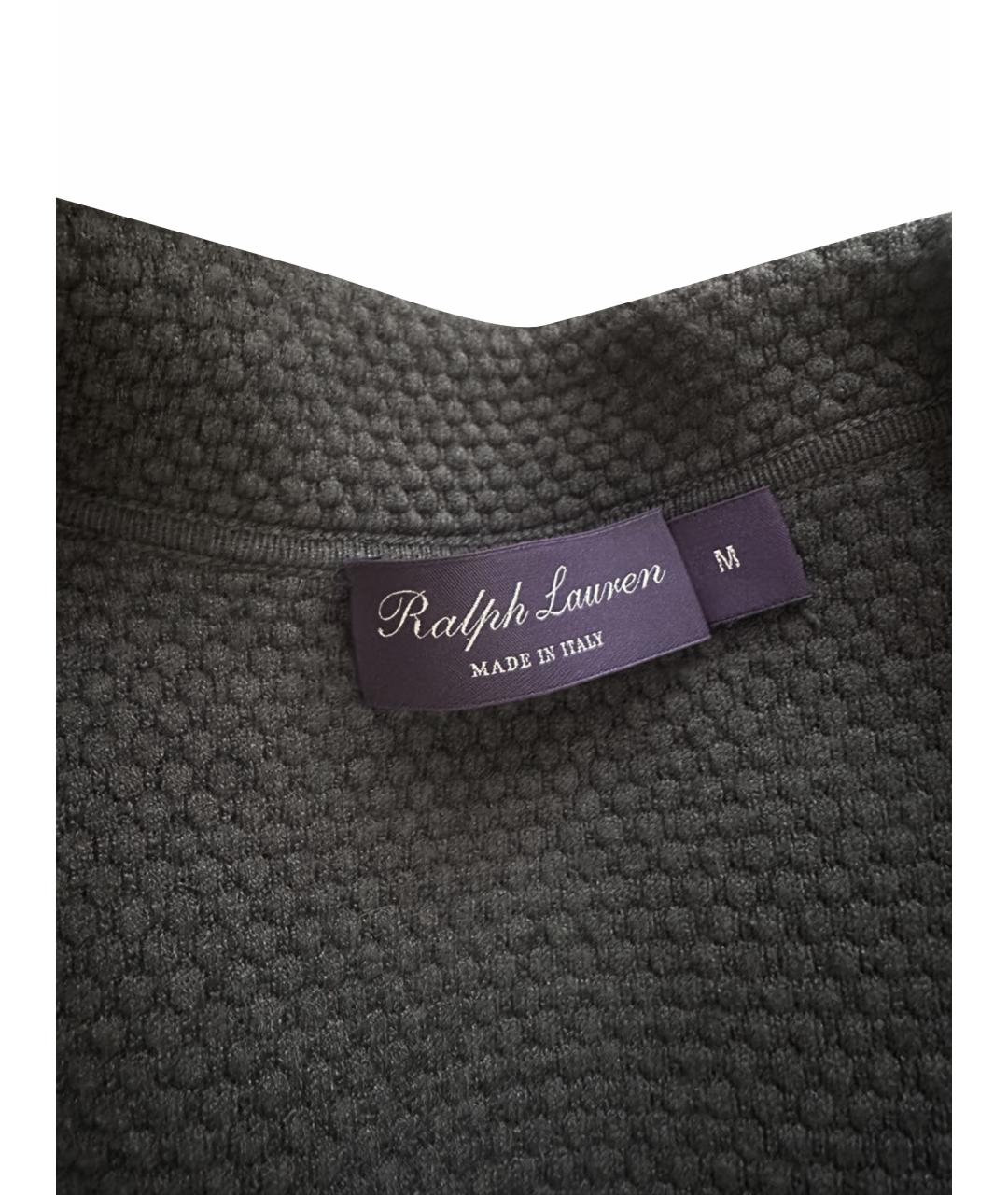 RALPH LAUREN PURPLE LABEL Антрацитовый вискозный кардиган, фото 8