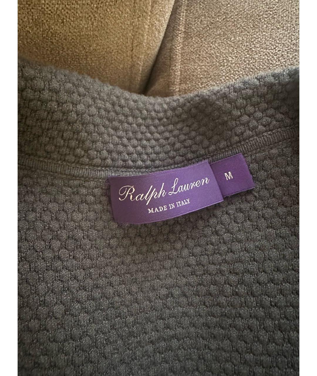 RALPH LAUREN PURPLE LABEL Антрацитовый вискозный кардиган, фото 2