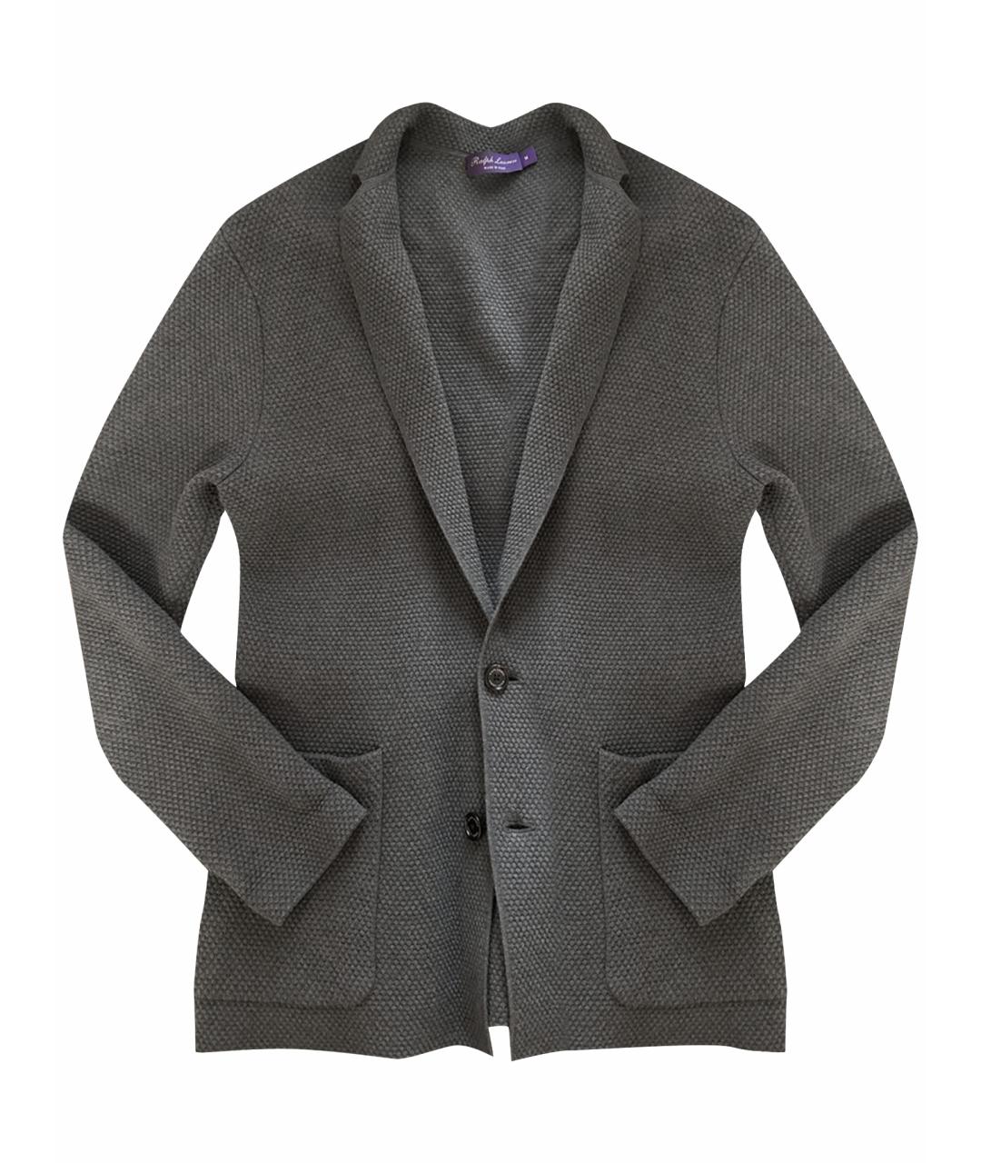 RALPH LAUREN PURPLE LABEL Антрацитовый вискозный кардиган, фото 1