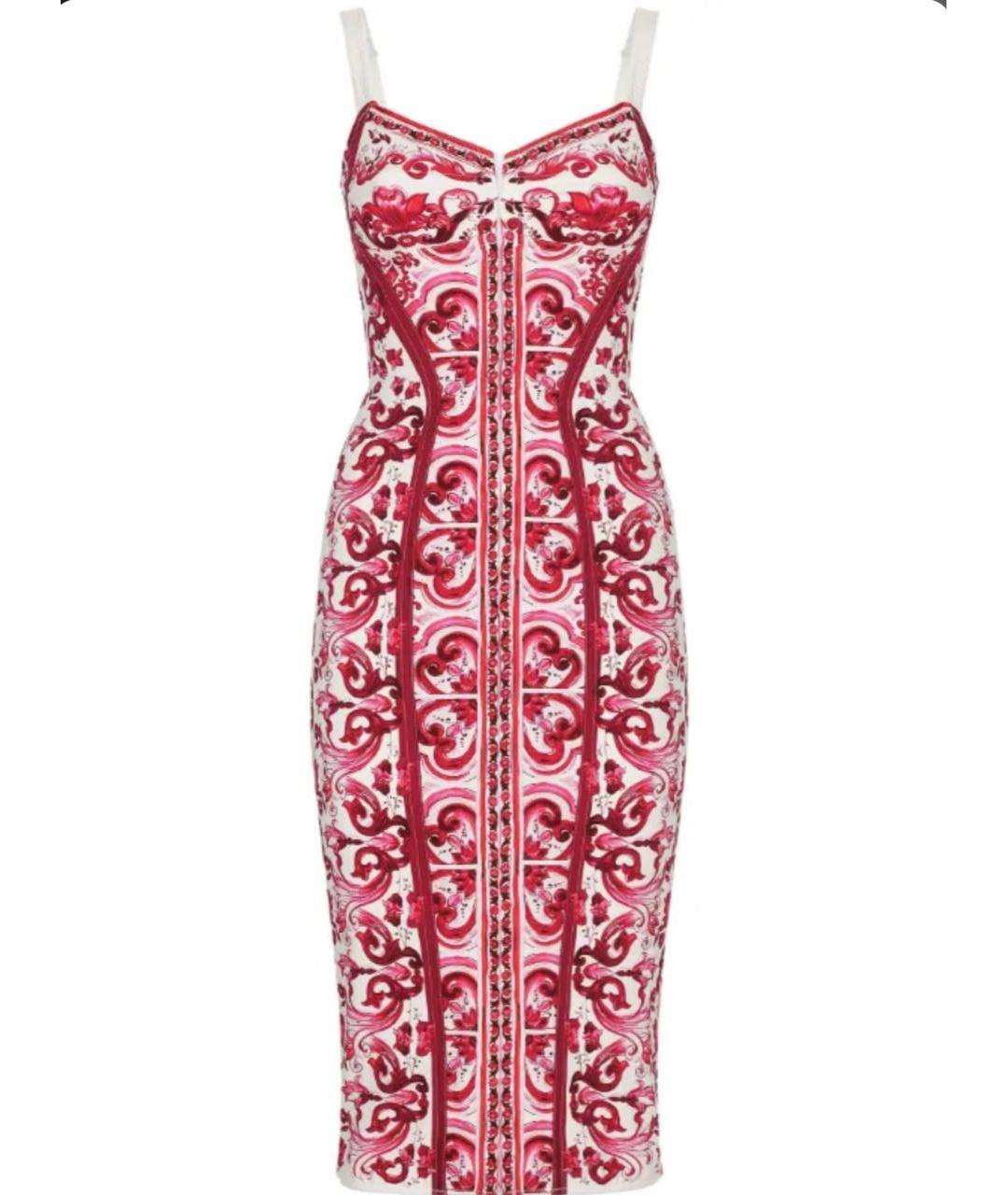 DOLCE&GABBANA Розовый шелковый сарафан, фото 8