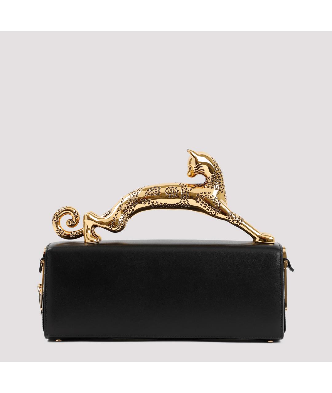 LANVIN Черная кожаная сумка с короткими ручками, фото 4