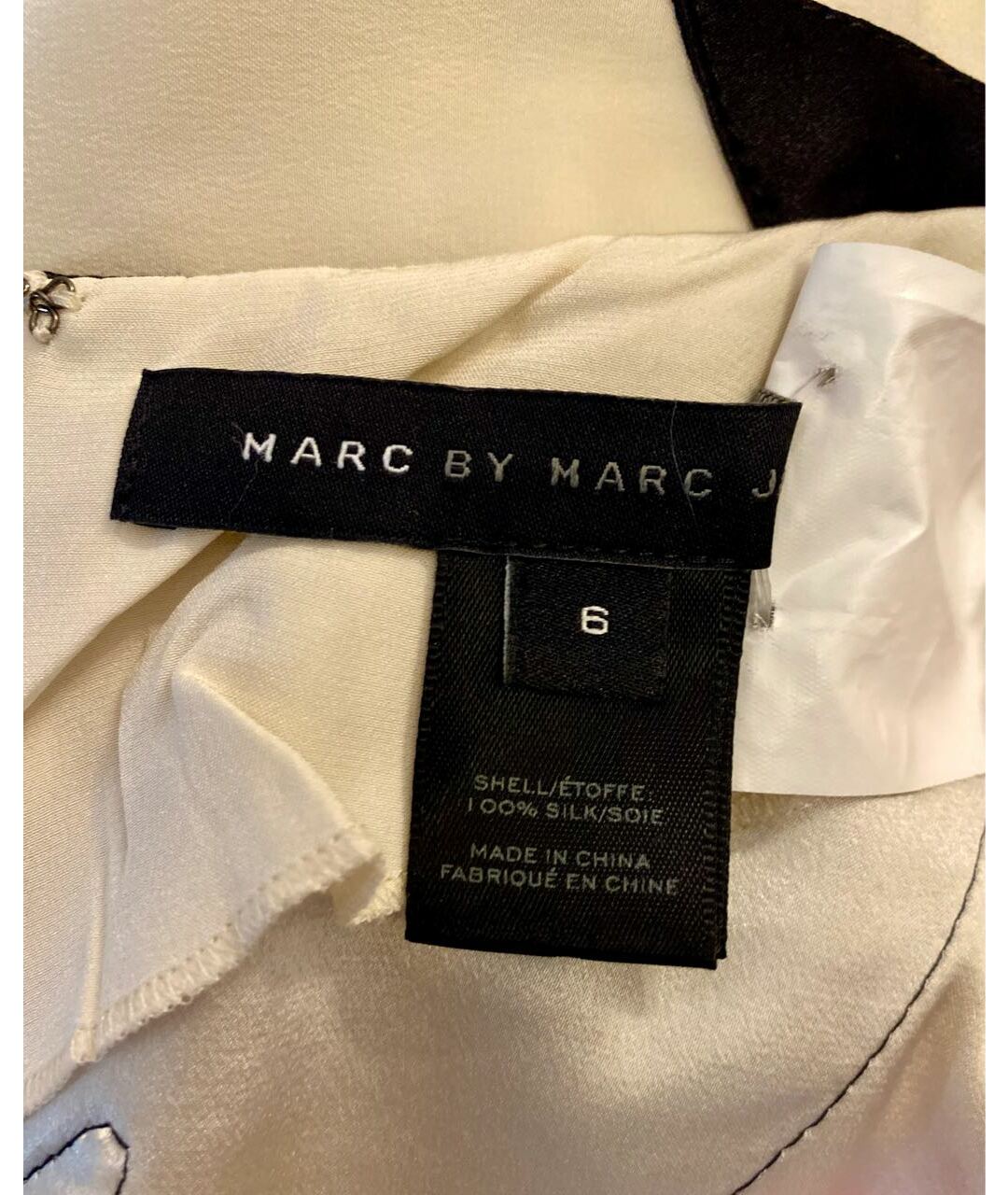 MARC BY MARC JACOBS Черное шелковое повседневное платье, фото 3