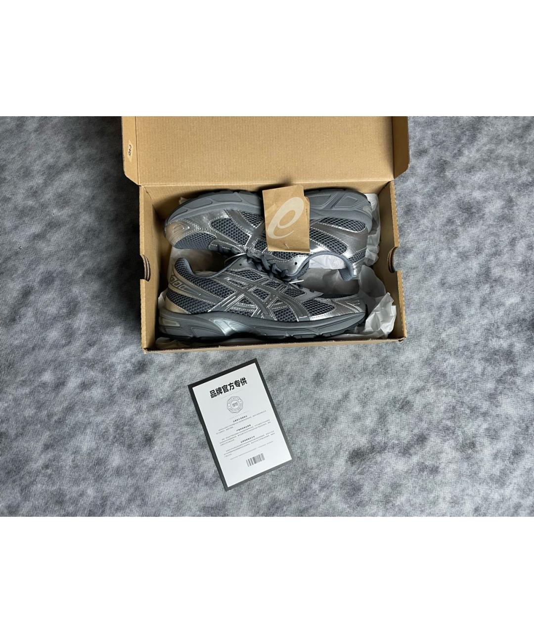 ASICS Серые текстильные низкие кроссовки / кеды, фото 6