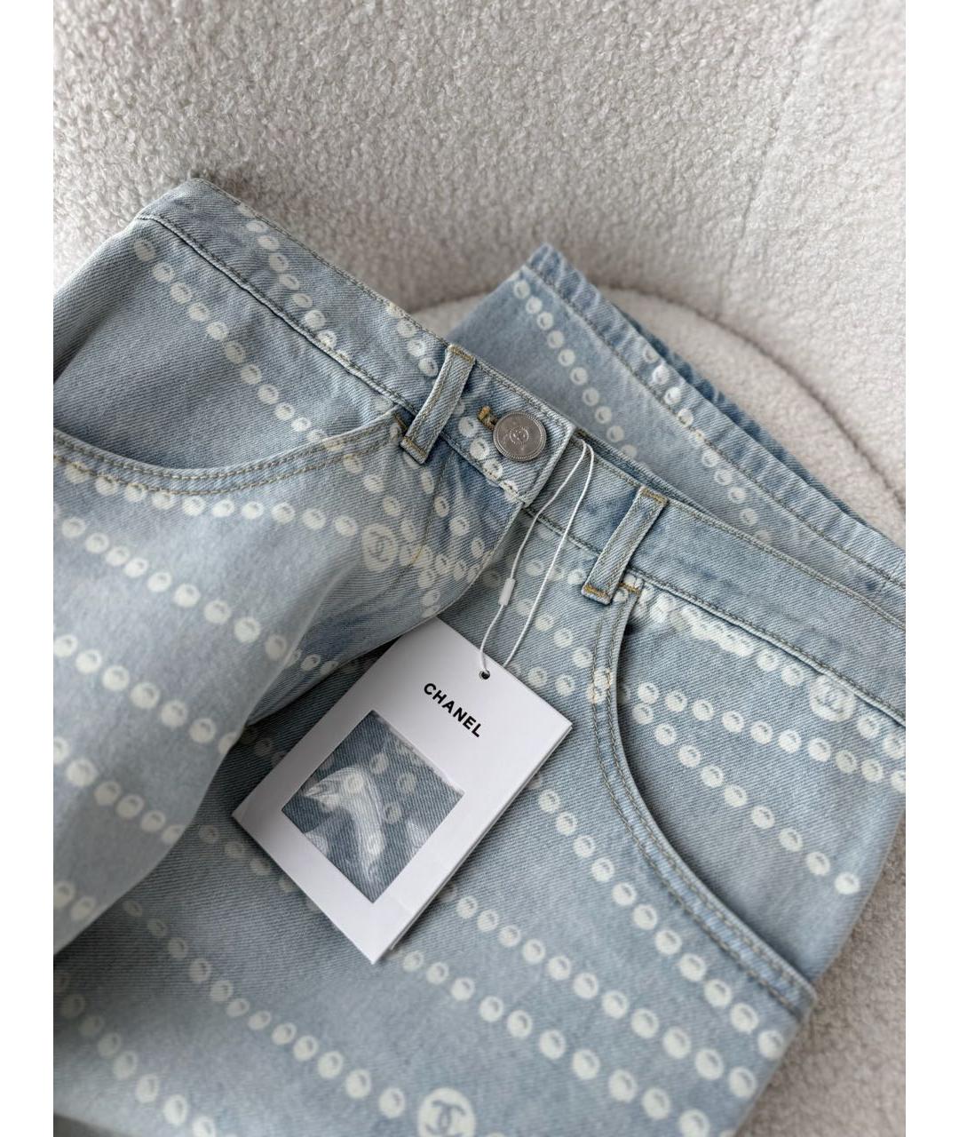 CHANEL Голубые прямые джинсы, фото 6