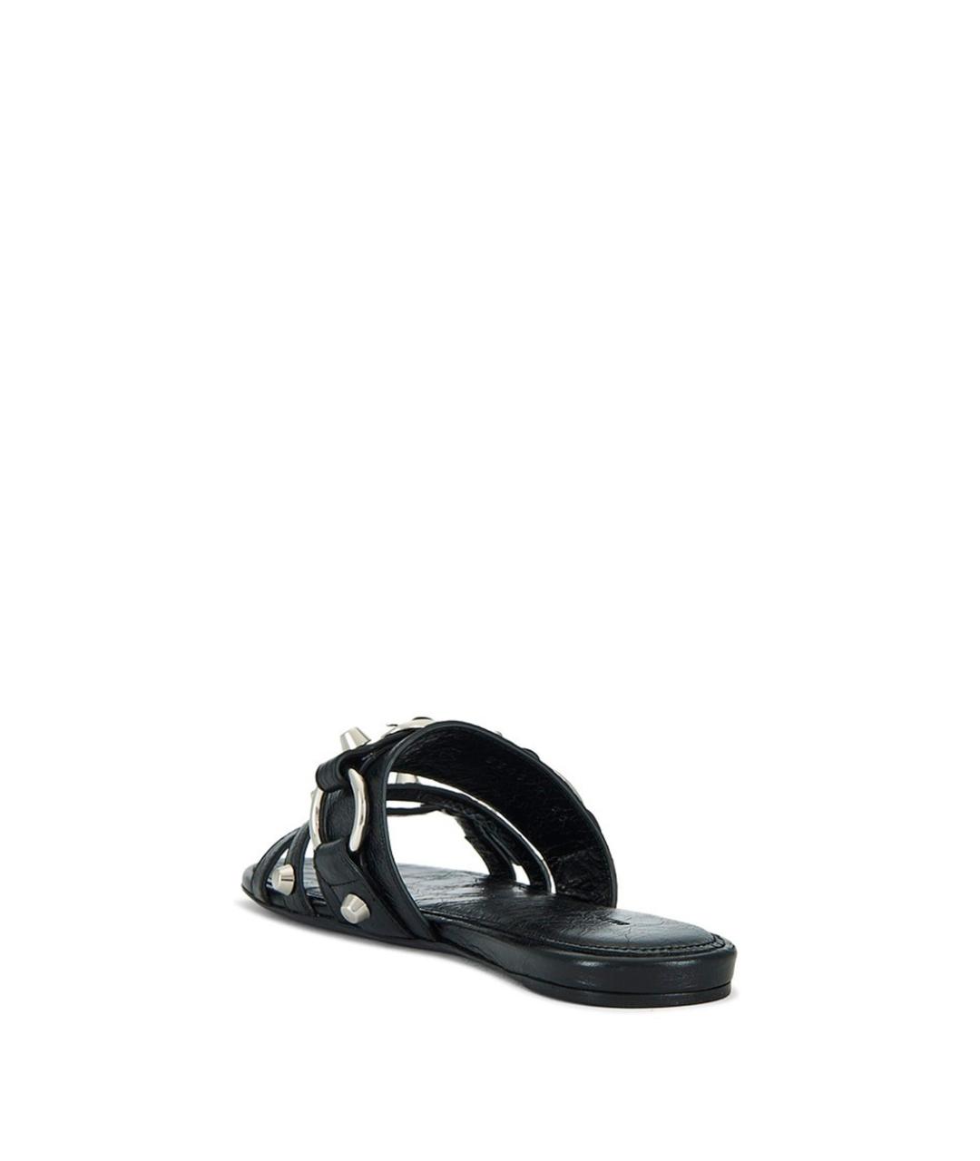 BALENCIAGA Черные кожаные сандалии, фото 3