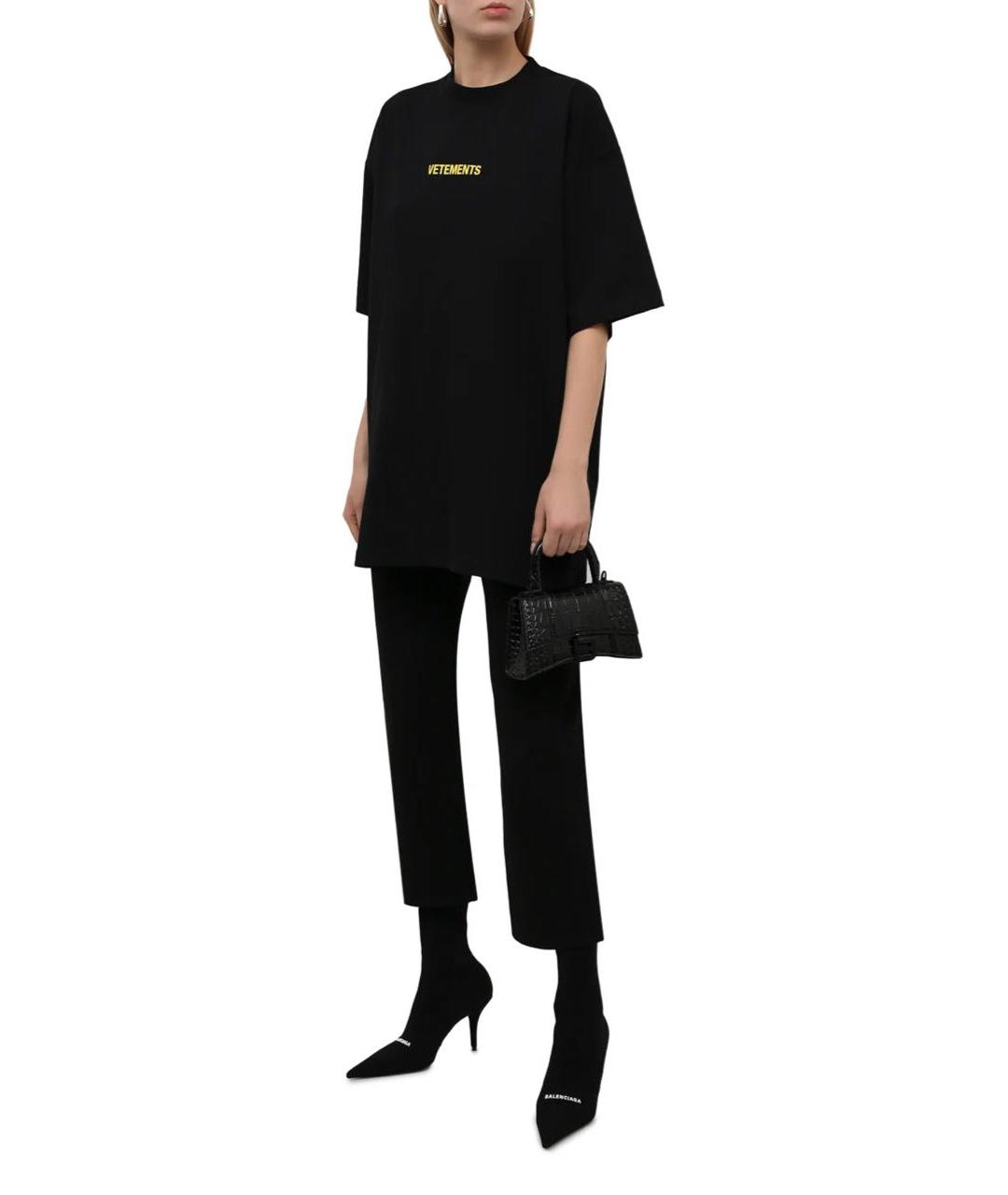 VETEMENTS Черная футболка, фото 7