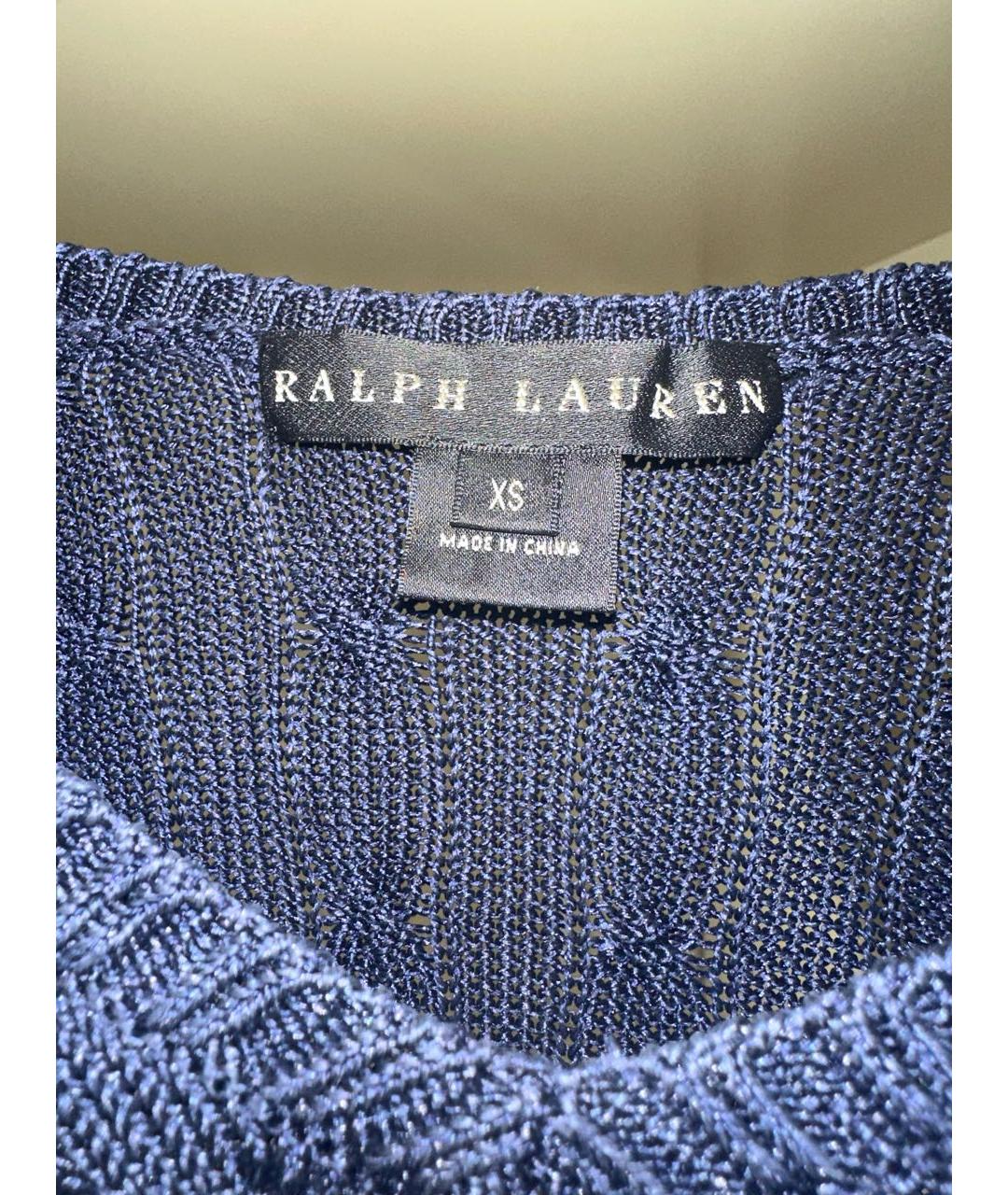 POLO RALPH LAUREN Темно-синий шелковый джемпер / свитер, фото 3