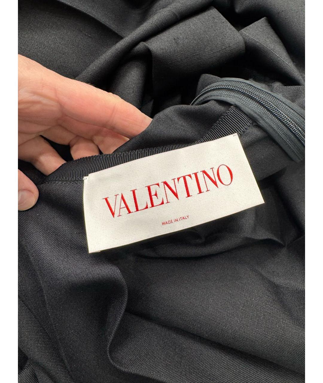 VALENTINO Черное шелковое платье, фото 6