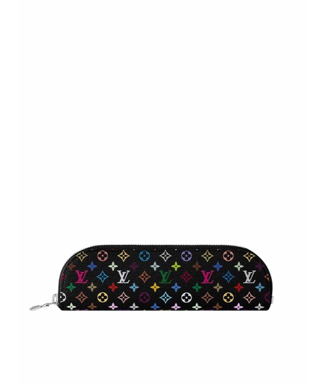 LOUIS VUITTON Черная кожаная косметичка, фото 1