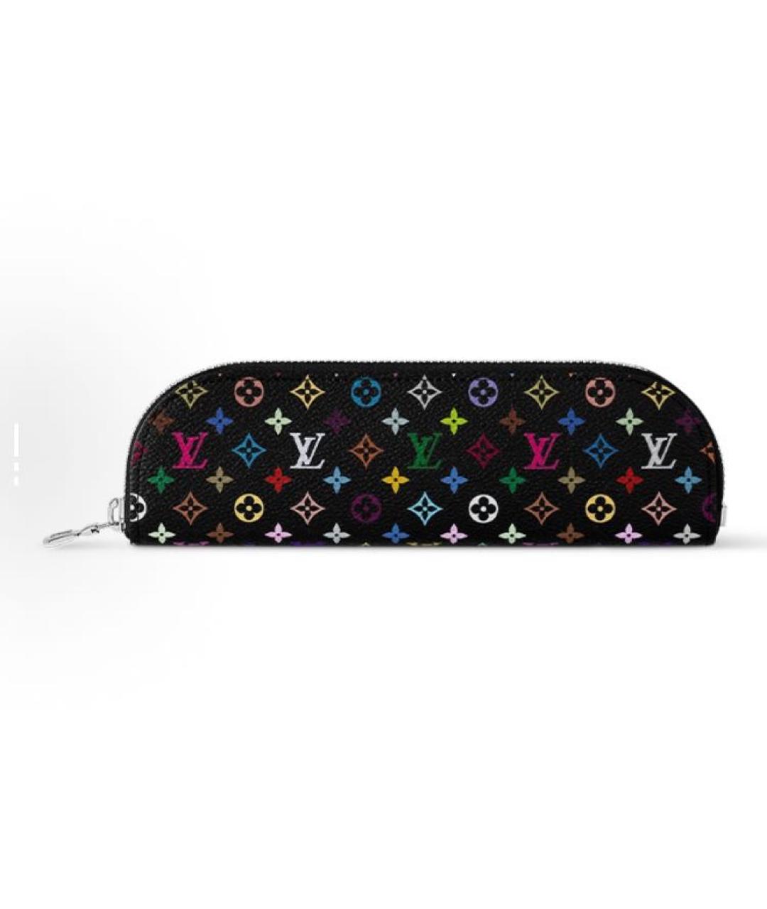 LOUIS VUITTON Черная кожаная косметичка, фото 5