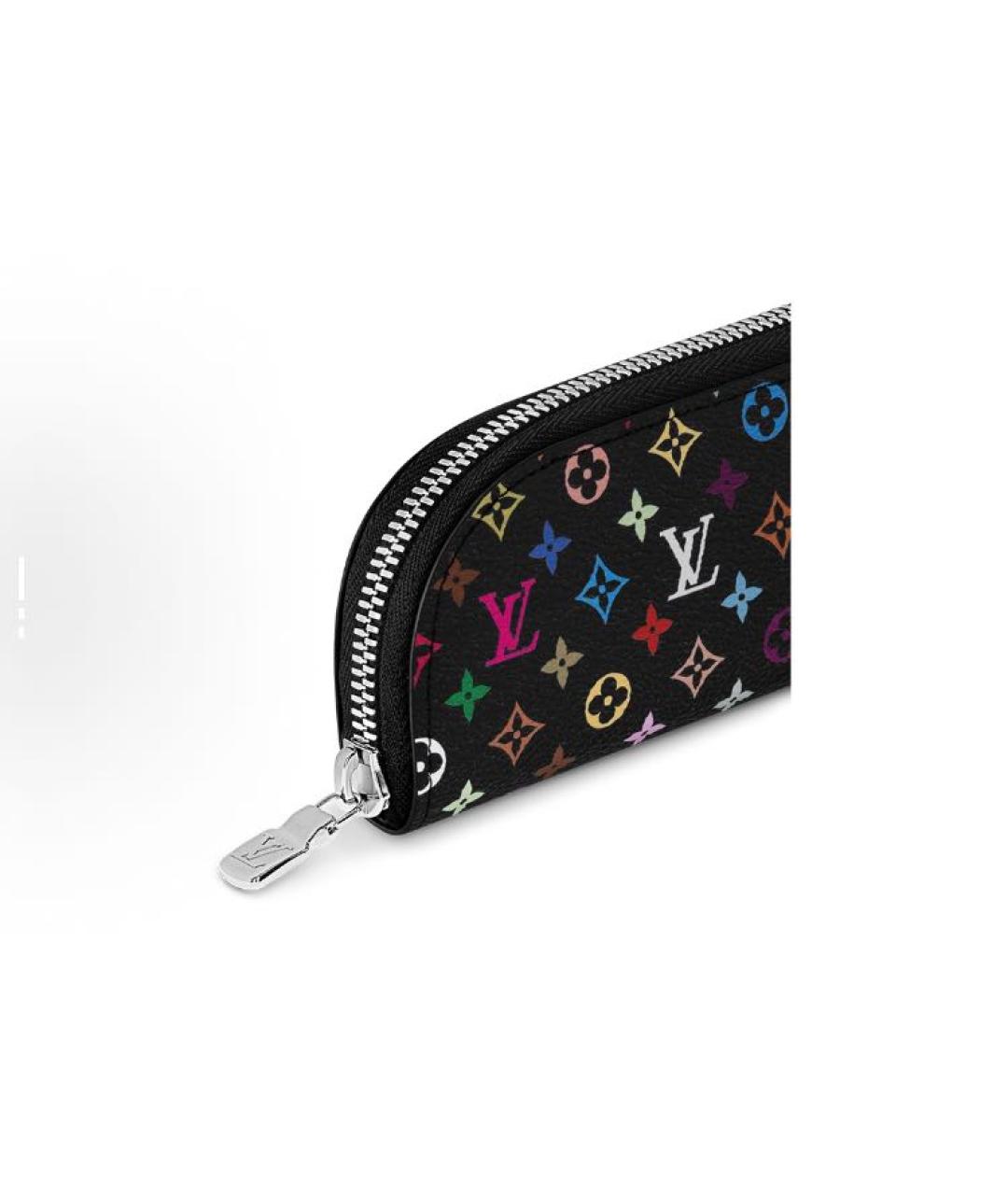 LOUIS VUITTON Черная кожаная косметичка, фото 3