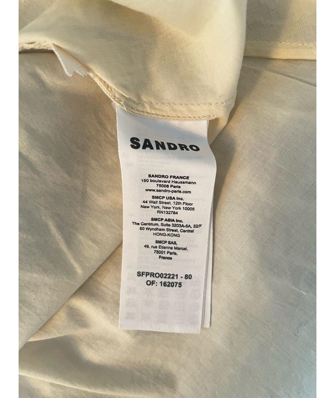 SANDRO Хаки хлопковое платье, фото 7